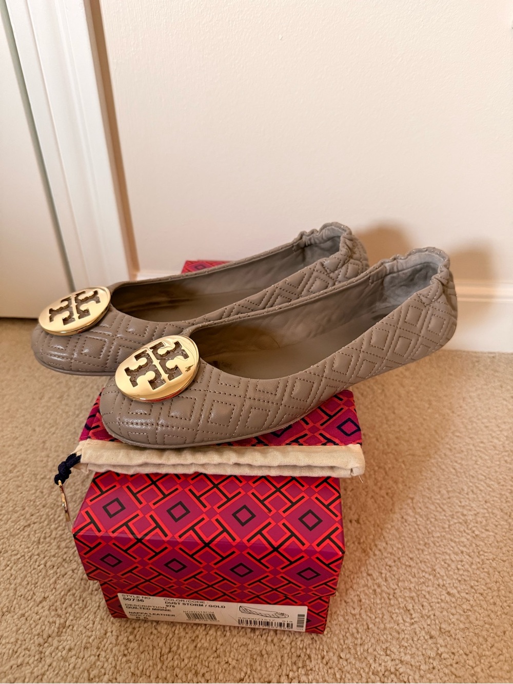 Tory Burch Quilted Minnie Ballet Flats